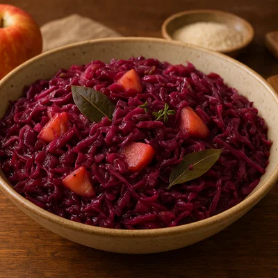 Blaukraut (Geschmorter Rotkohl mit Apfel)