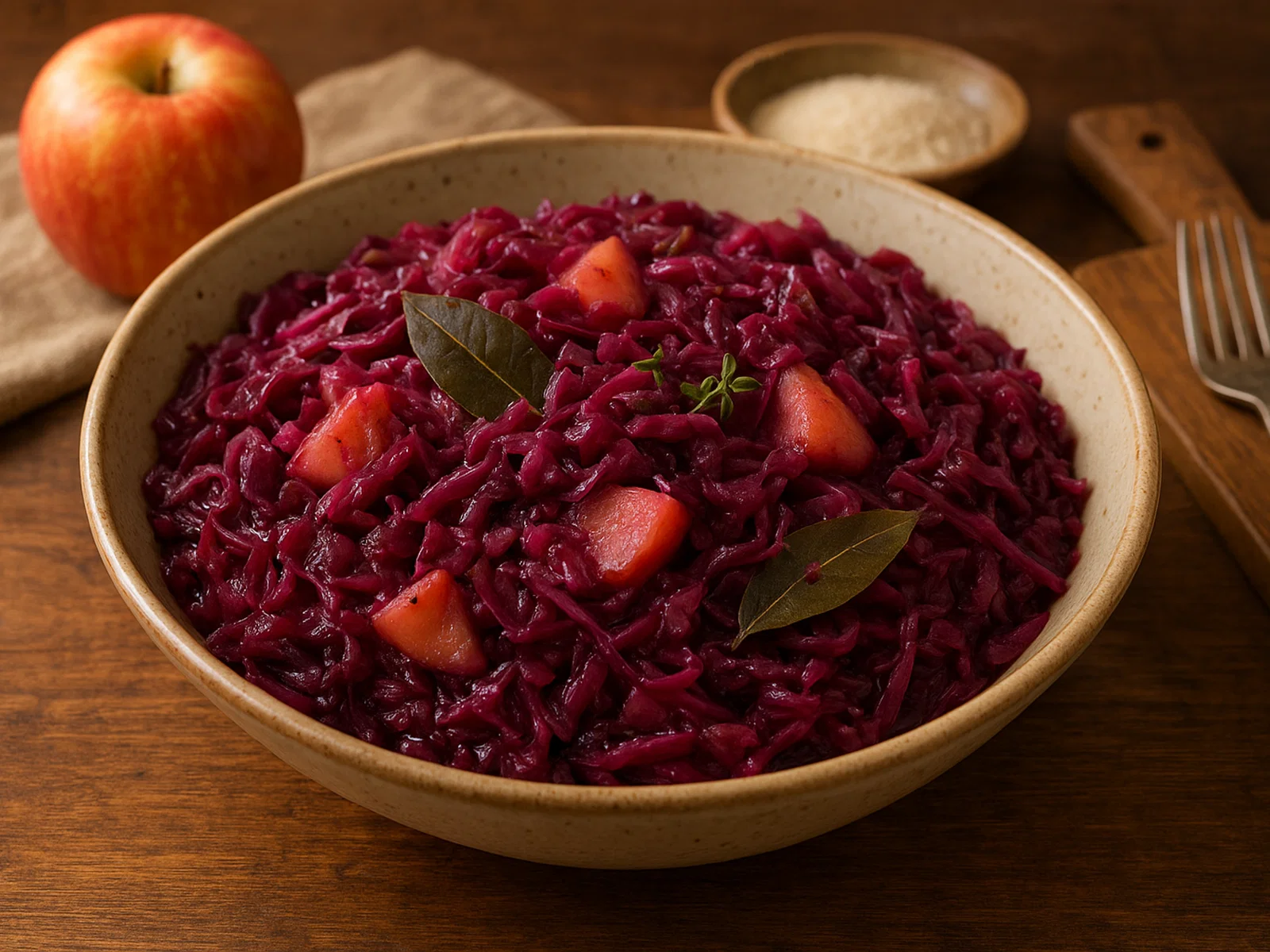 Blaukraut (Geschmorter Rotkohl mit Apfel)