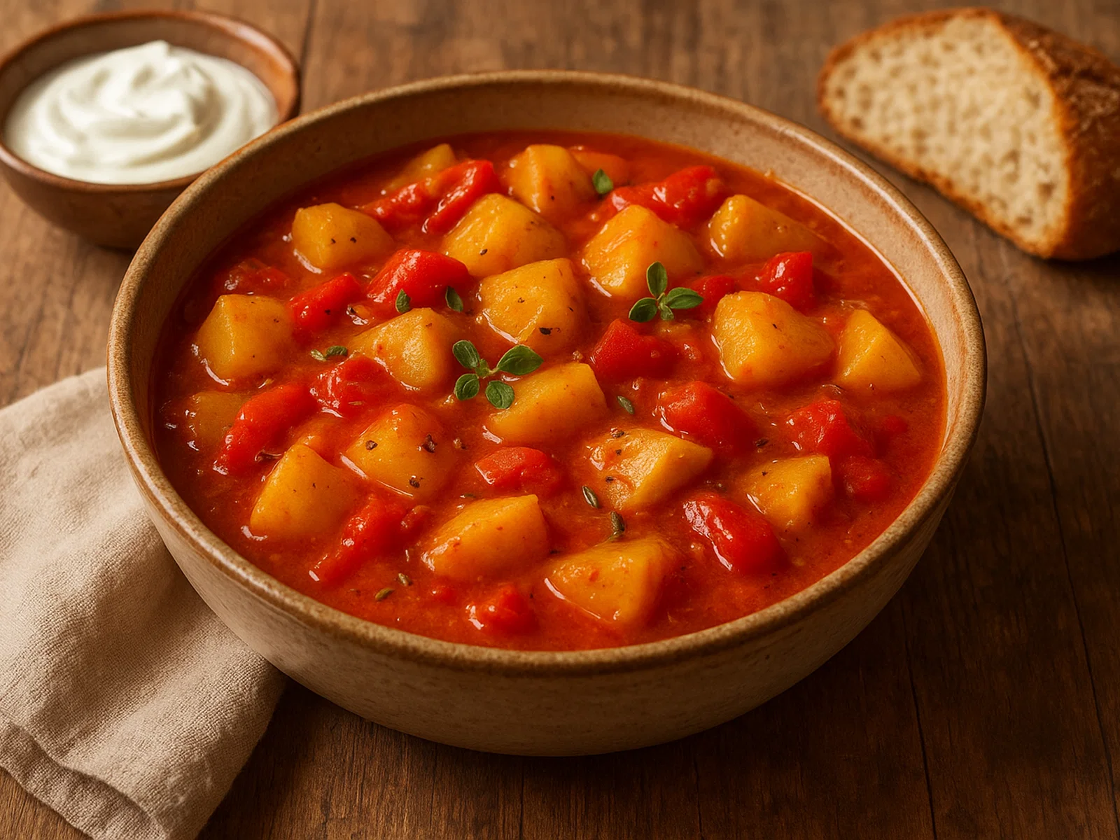Erdäpfelgulasch – Kartoffelgulasch mit Paprika