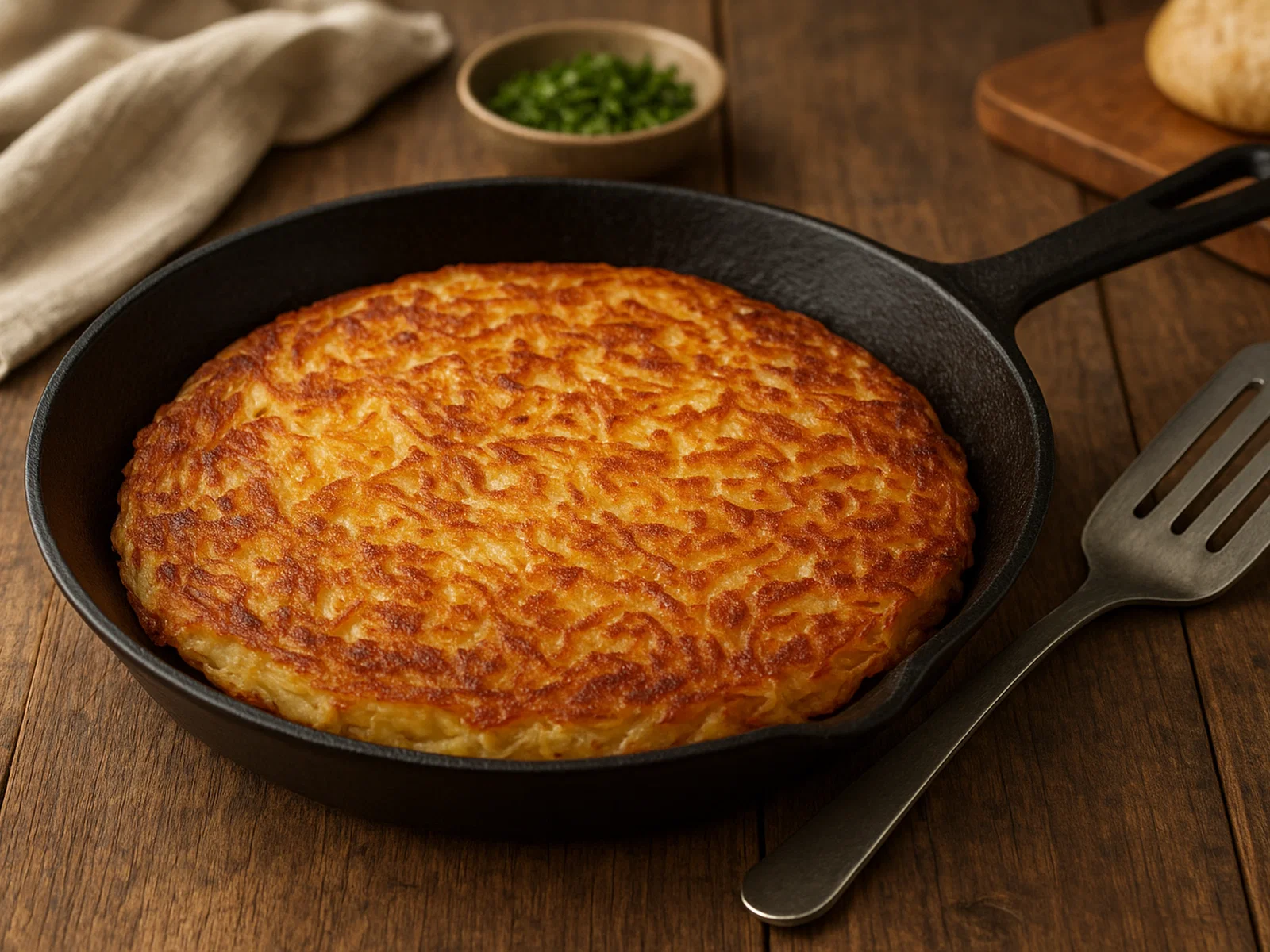 Rösti tirolesi – knuspriger Kartoffelfladen aus der Pfanne