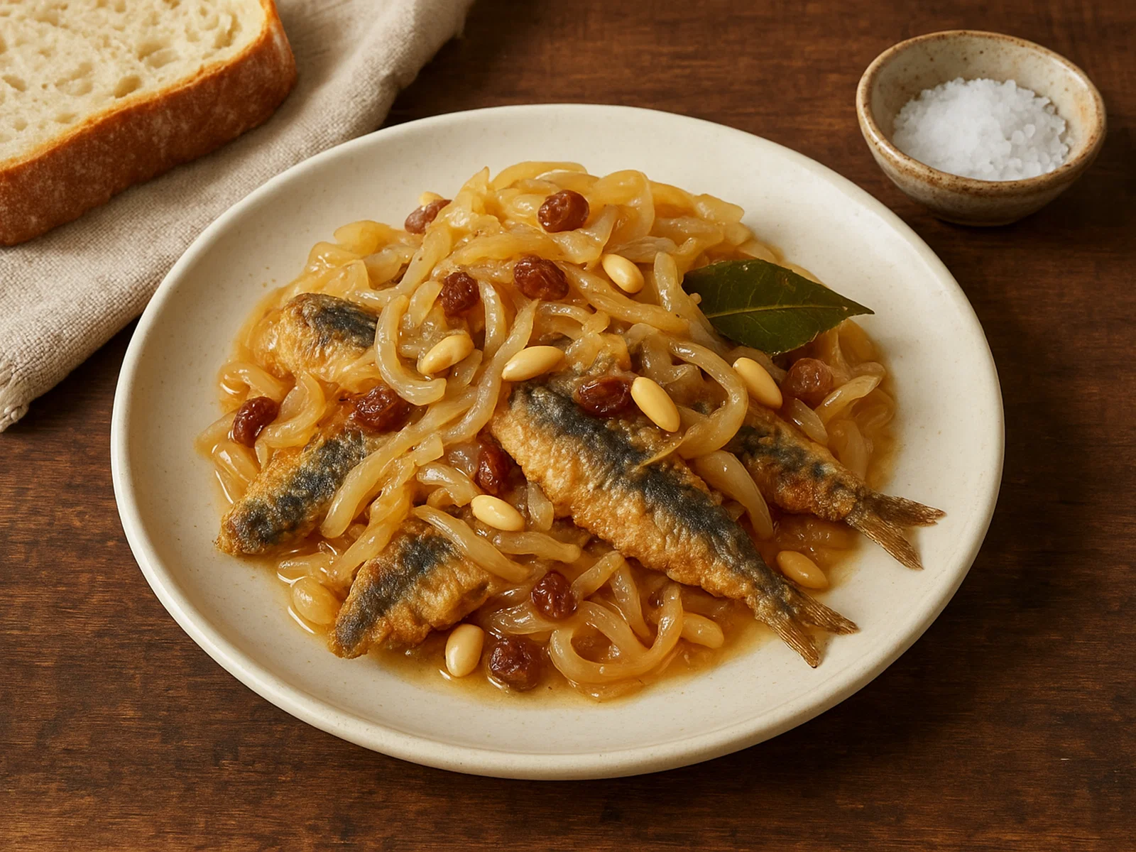 Sardoni in saor – süßsaure Sardellen mit Zwiebeln