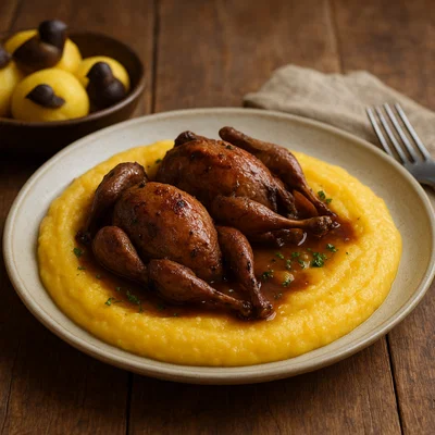 Polenta e Osei – Polenta mit Vögelchen (herzhaft oder als Marzipan-Dessert)
