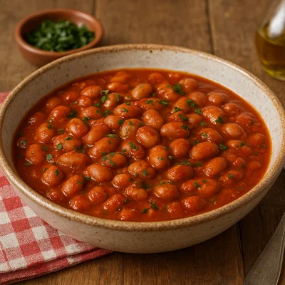 Fagioli borlotti in umido – Geschmorte Borlotti-Bohnen