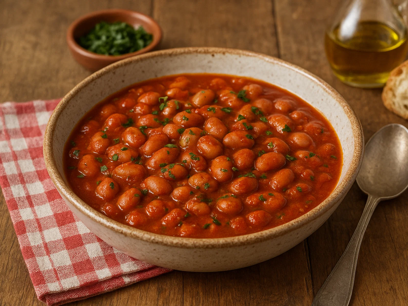 Fagioli borlotti in umido – Geschmorte Borlotti-Bohnen