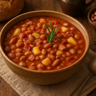 Minestra di fagioli friulana – Friaulische Bohnensuppe