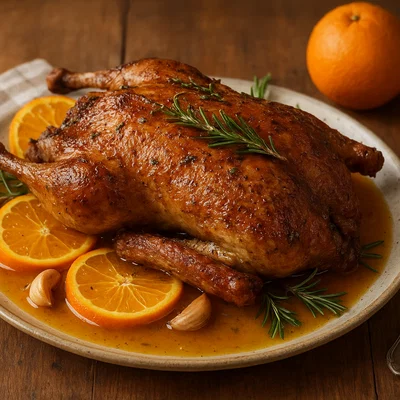 Anatra arrosto con arancia – italienischer Entenbraten mit Orange