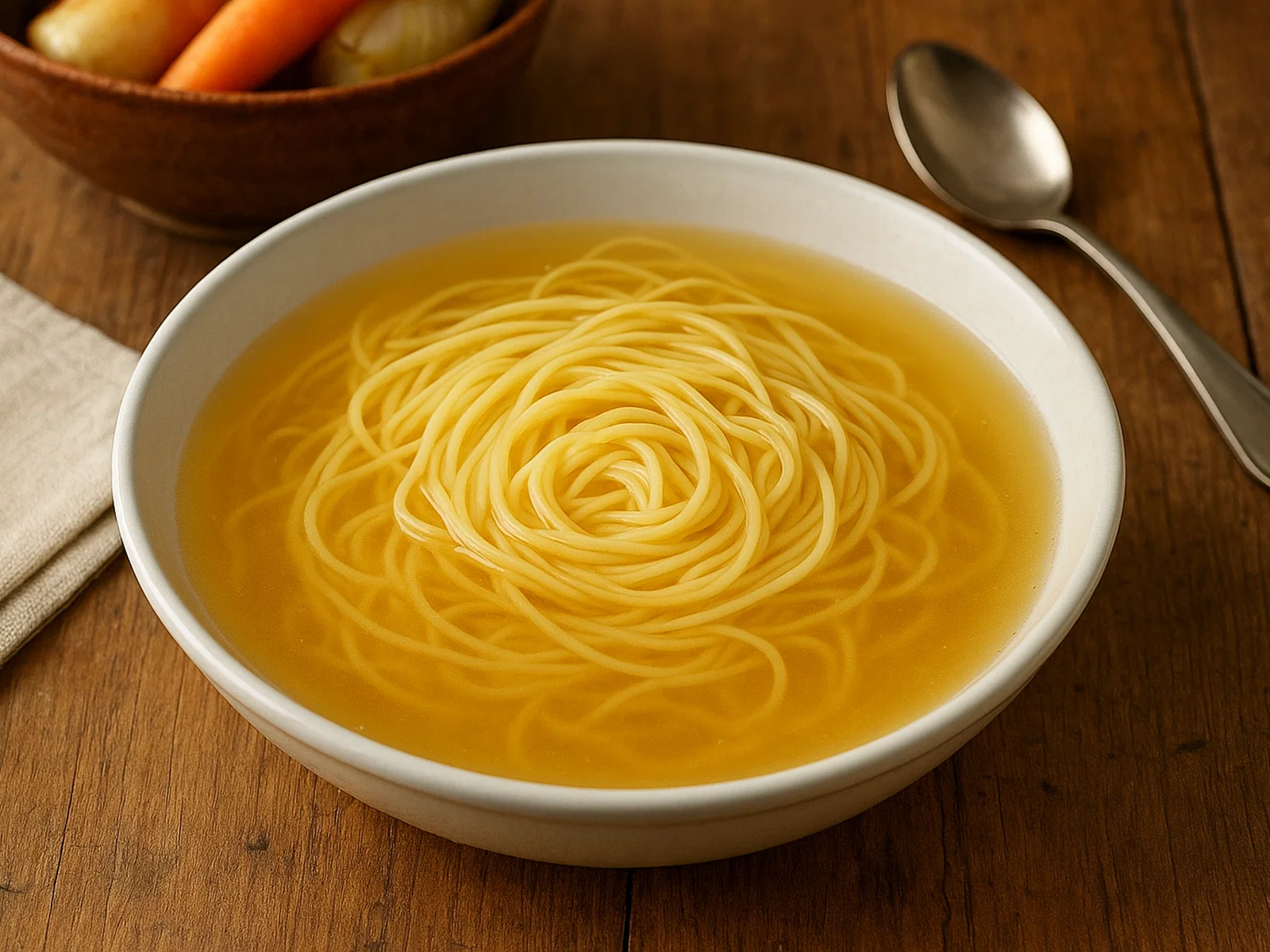 Tagliolini in brodo di cappone (Feine Nudeln in Kapaunbrühe)