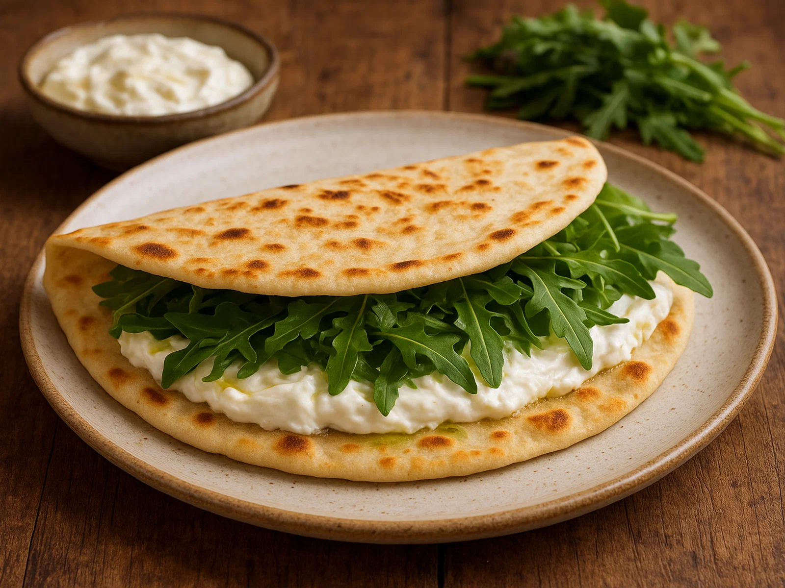 Piadina con Squacquerone e Rucola