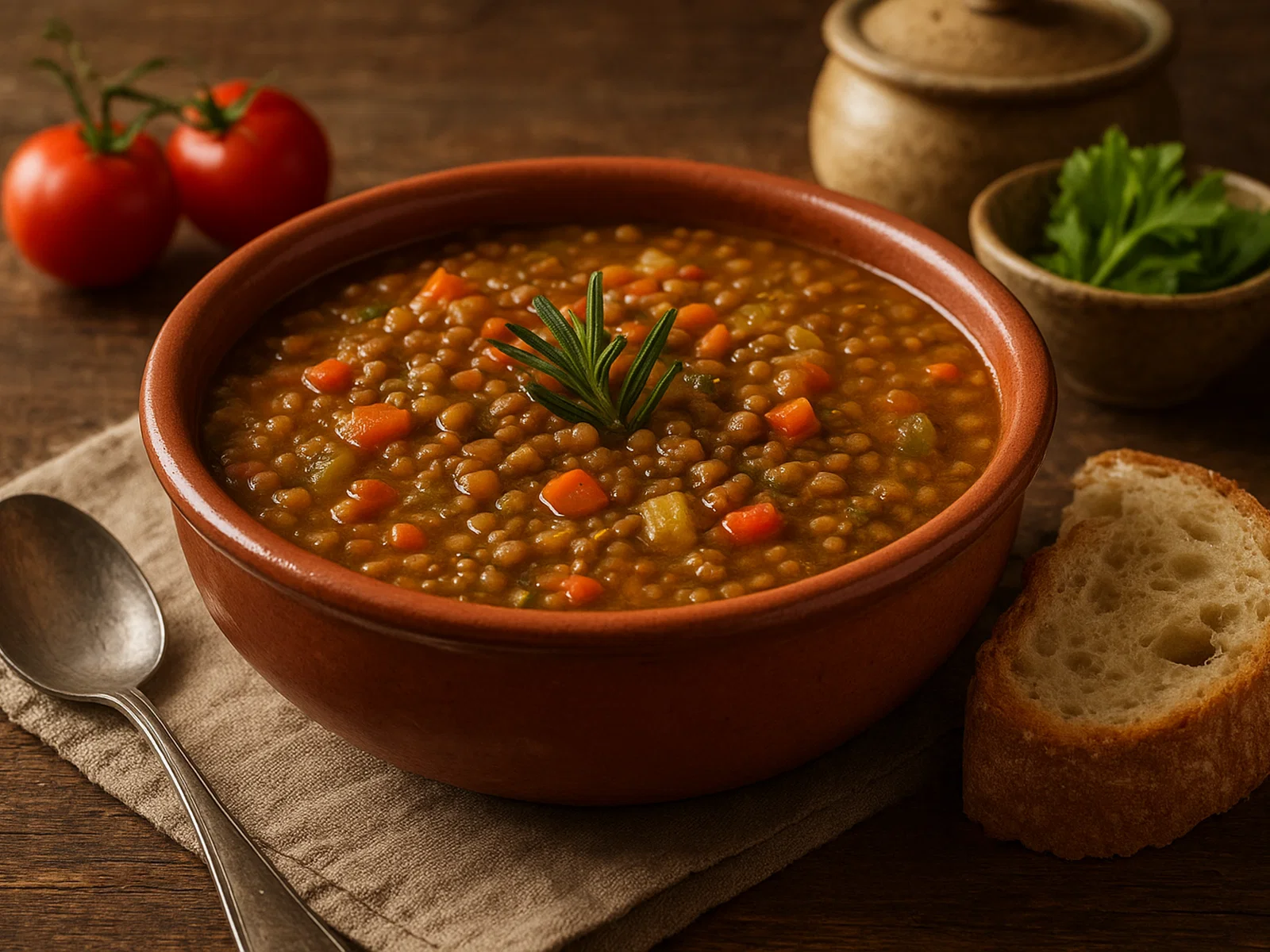 Zuppa di Lenticchie Umbre (Umbrische Linsensuppe)