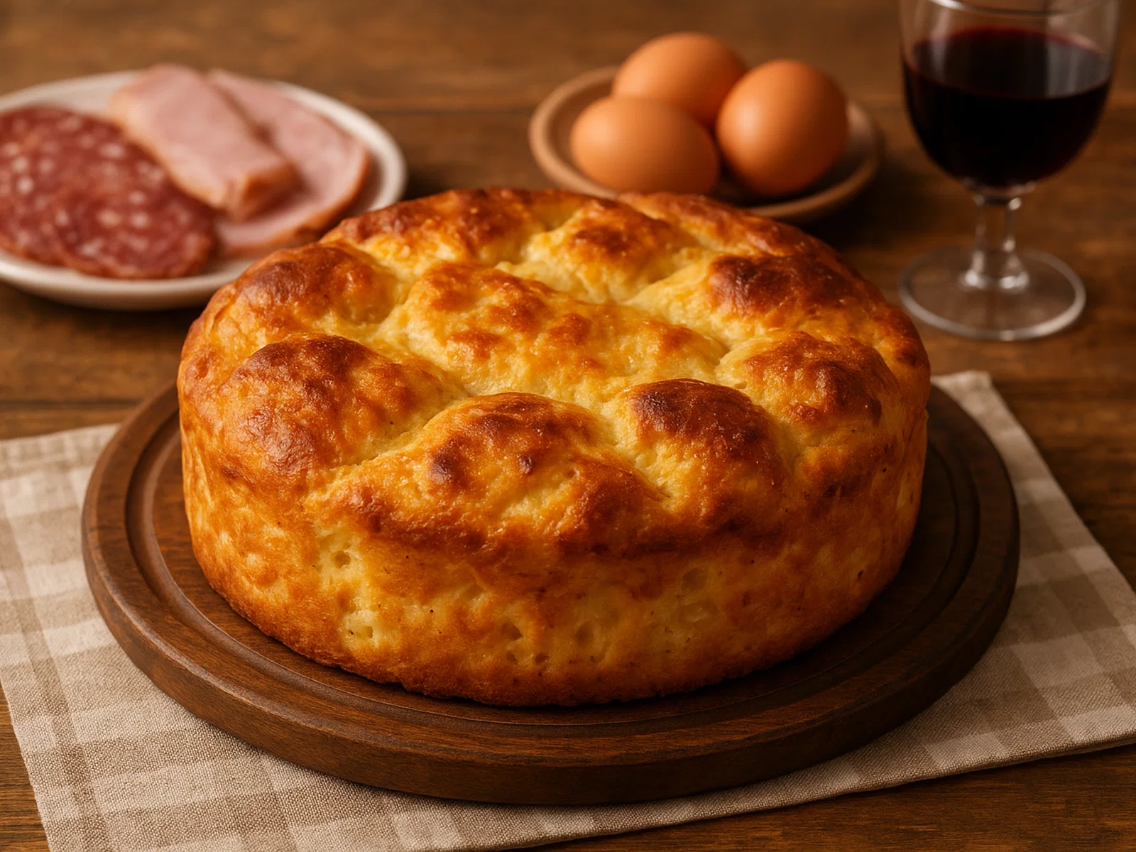 Pizza di Pasqua umbra (herzhafter Käse-Osterkuchen)