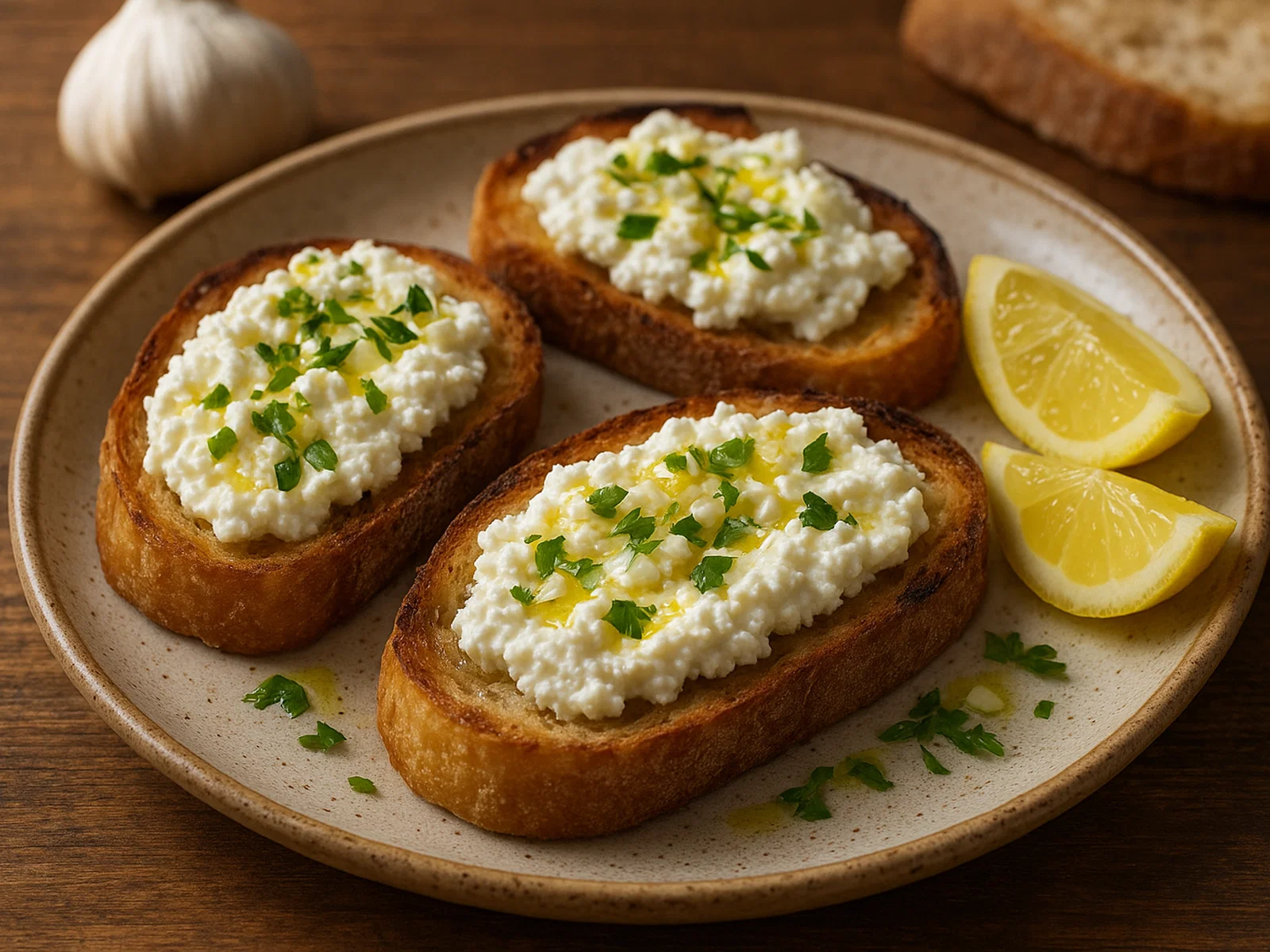 Bruschetta con Ricotta Romana