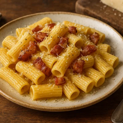 Rigatoni con guanciale e pecorino