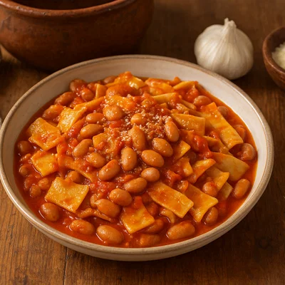 Sagne a pezze mit Bohnen (Sagne e fagioli)