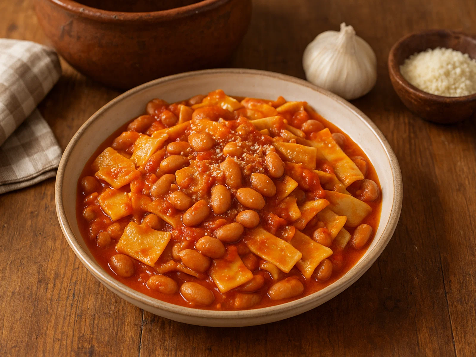 Sagne a pezze mit Bohnen (Sagne e fagioli)