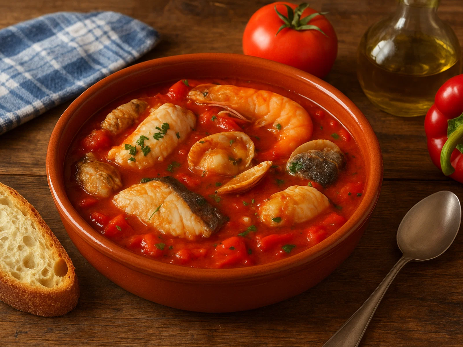 Brodetto alla teramana – Fischeintopf aus Teramo mit Paprika