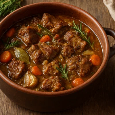 Agnello a cutturiédde – geschmortes Lamm im Topf mit Kräutern