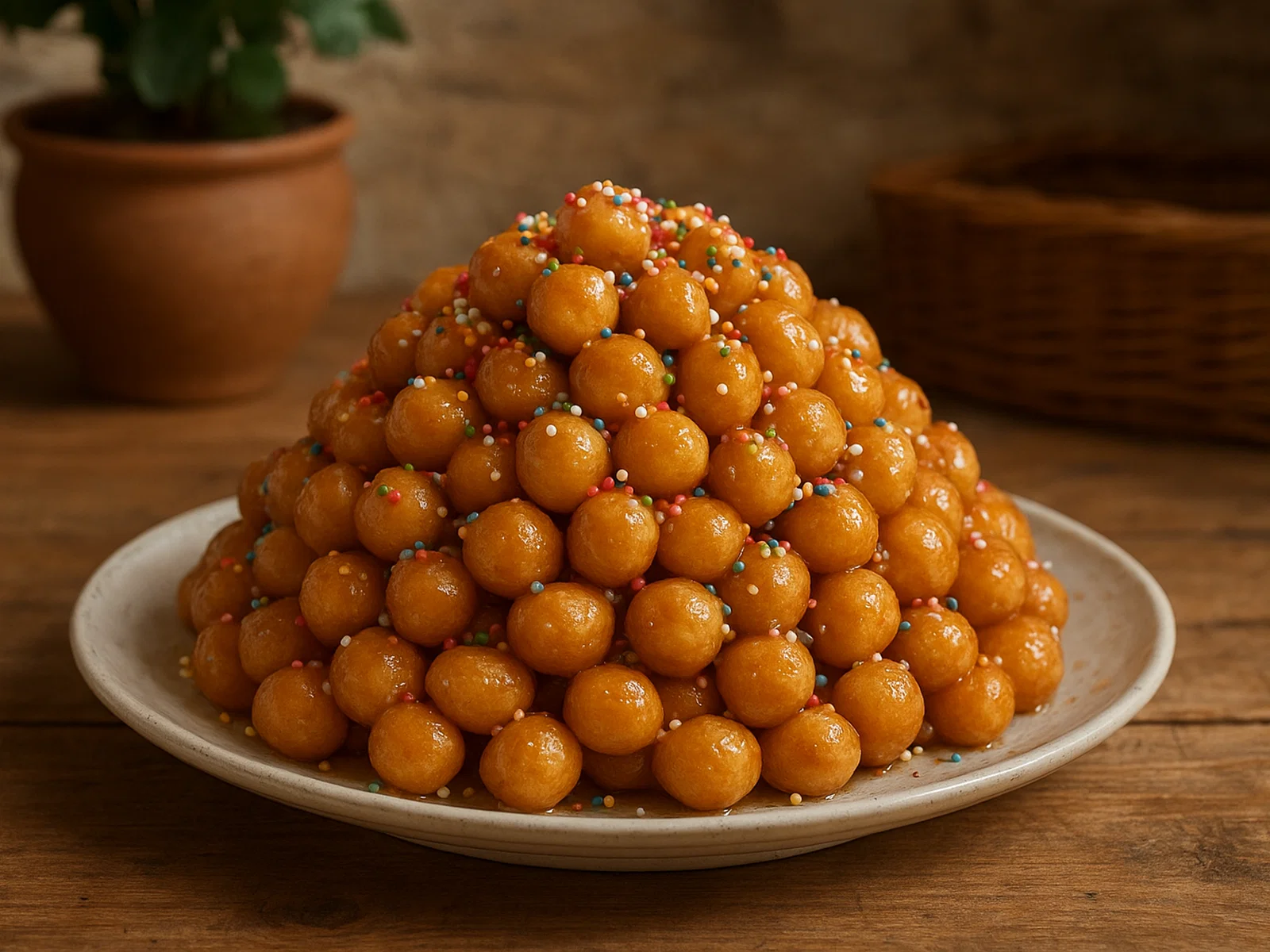 Cicerchiata abruzzese – frittierte Honig-Teigkügelchen