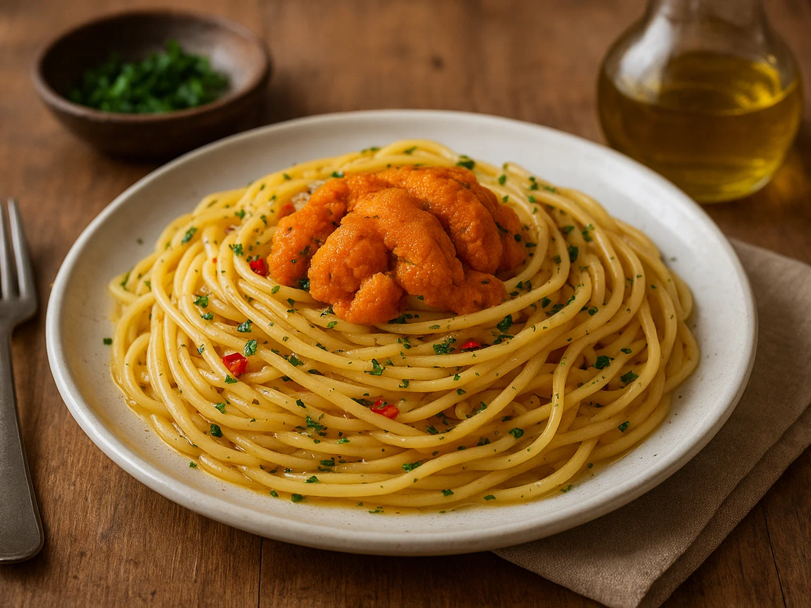 Spaghetti con Ricci di Mare (Spaghetti mit Seeigel)