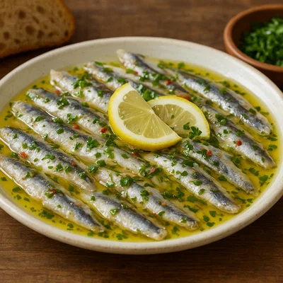 Alici di Cetara al limone – marinierte Sardellen mit Zitrone