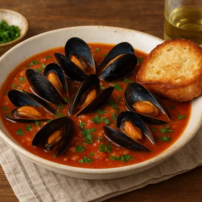 Zuppa di Cozze Napoletana – Neapolitanische Miesmuschelsuppe