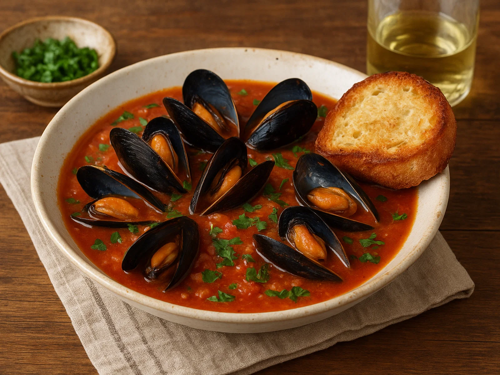 Zuppa di Cozze Napoletana – Neapolitanische Miesmuschelsuppe