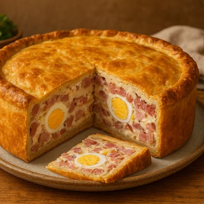 Pizza rustica napoletana (herzhafte gefüllte Osterpastete)