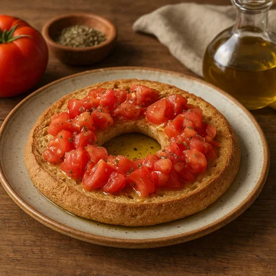Frisa pugliese mit Tomate und Olivenöl