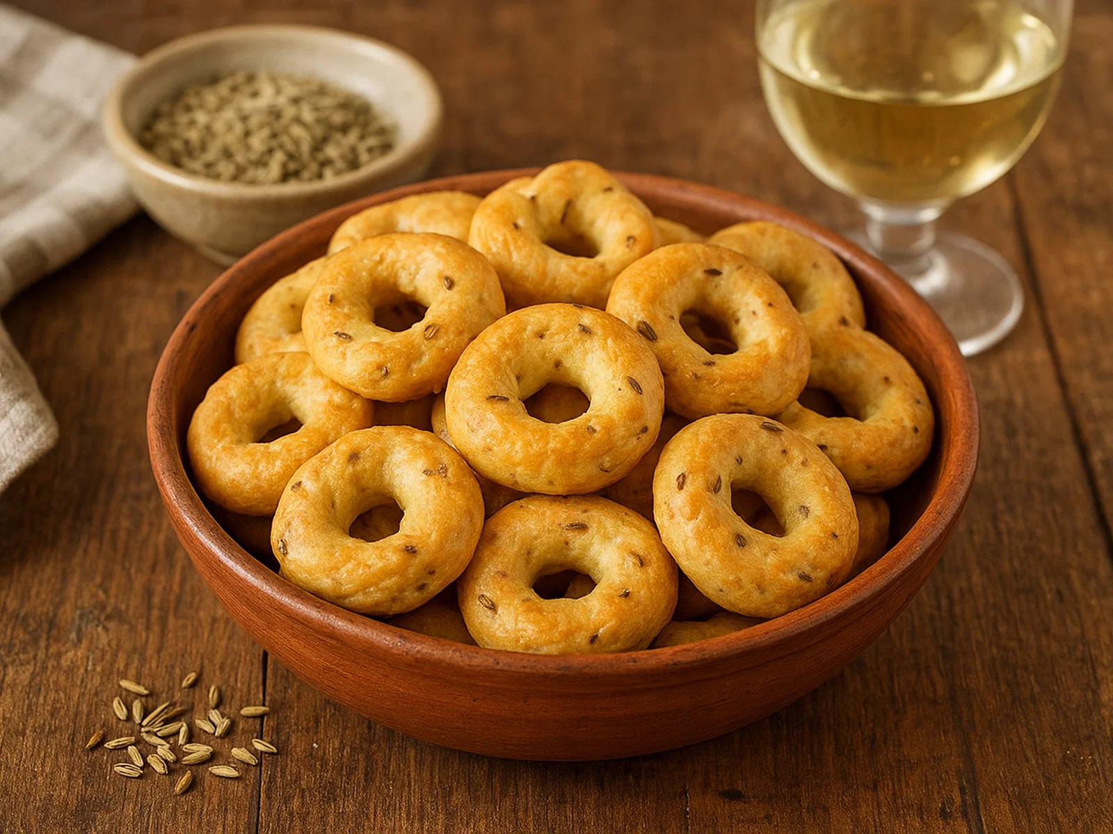 Taralli al finocchio – italienisches Fenchel-Knabbergeback