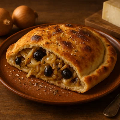 Calzone di Cipolla – Gefüllte Zwiebel-Teigtaschen