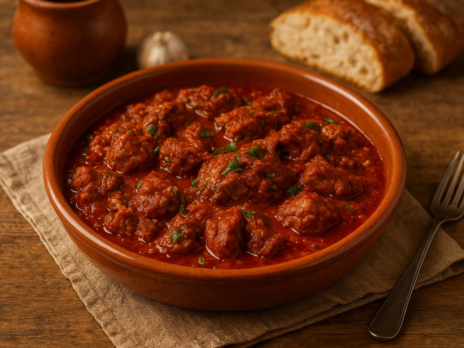 Pecora al sugo lucana (Schaffleisch in Tomatensauce)