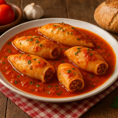 Totani ripieni alla calabrese – Gefüllte Kalmare