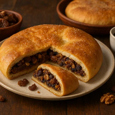 Pitta con i grilli – Gefülltes Fladenbrot mit getrockneten Feigen