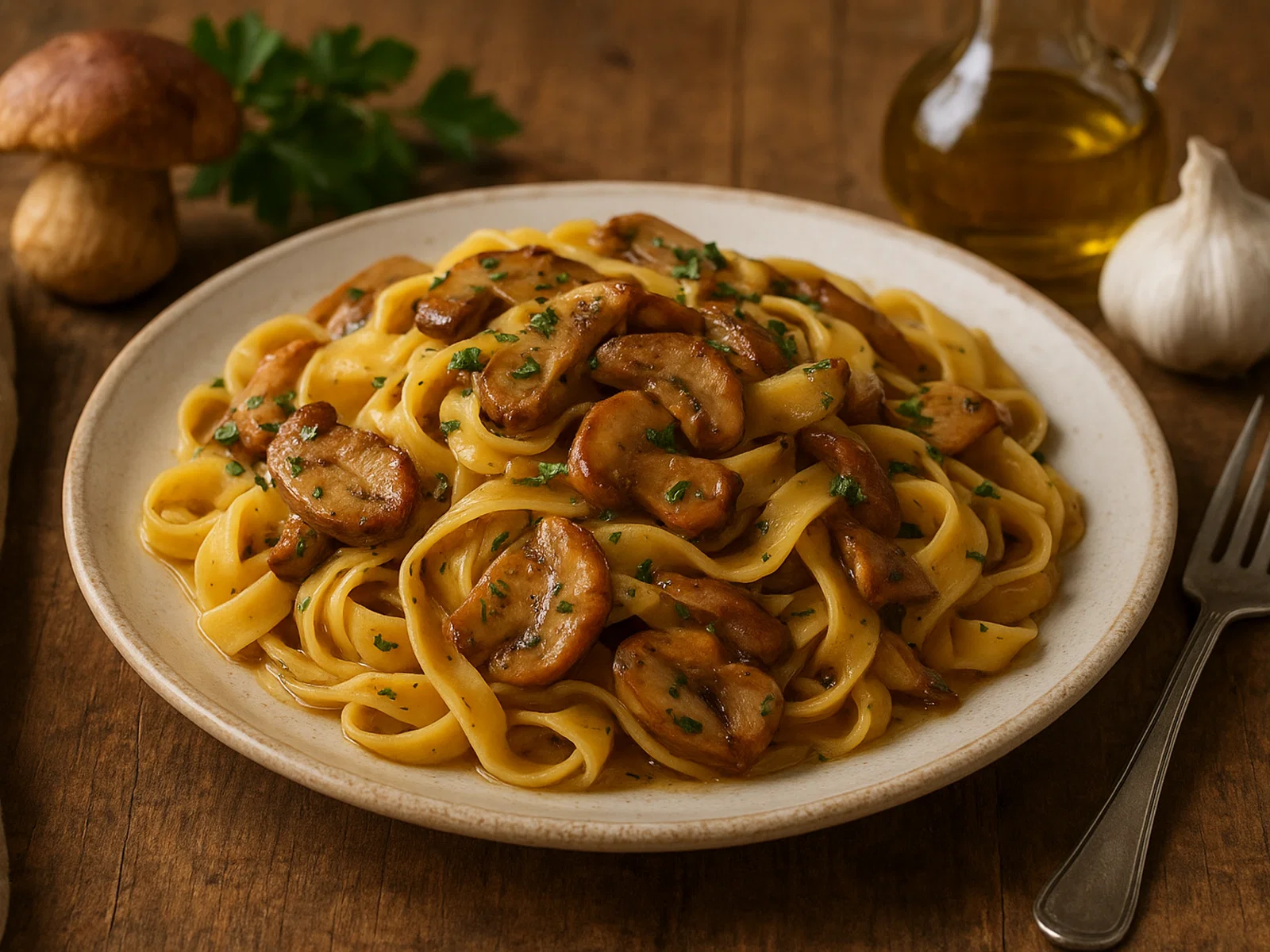Tagliatelle ai funghi porcini siciliani