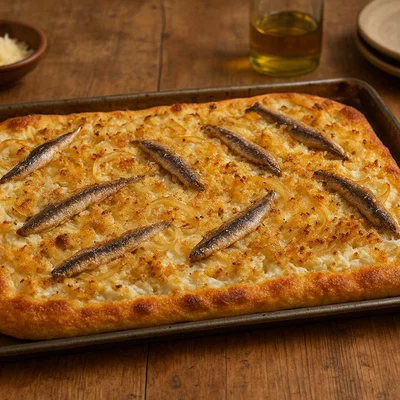 Sfincione bianco – weiße Palermo‑Blechpizza