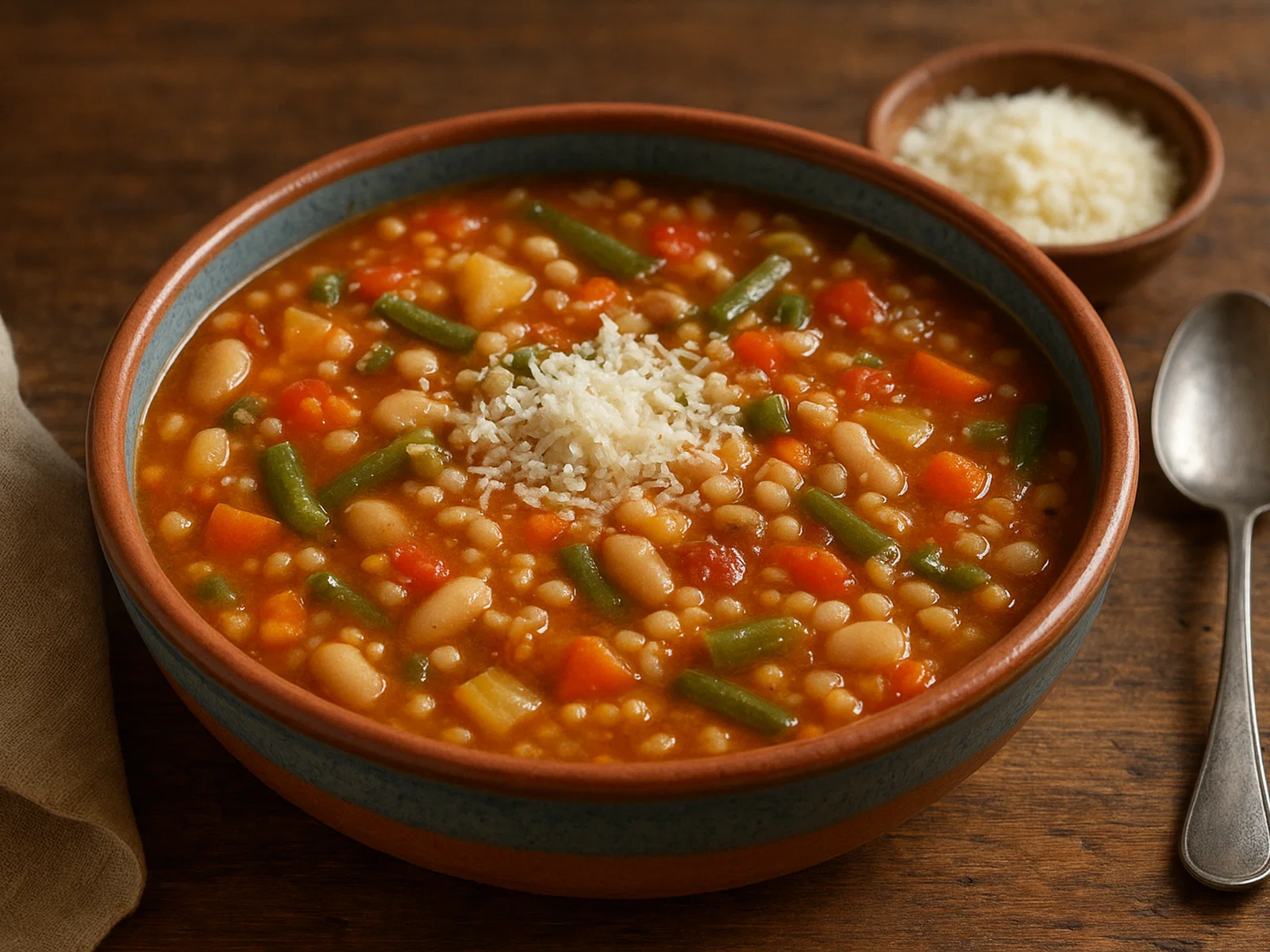 Minestrone sardo con fregola (Sardische Gemüsesuppe)