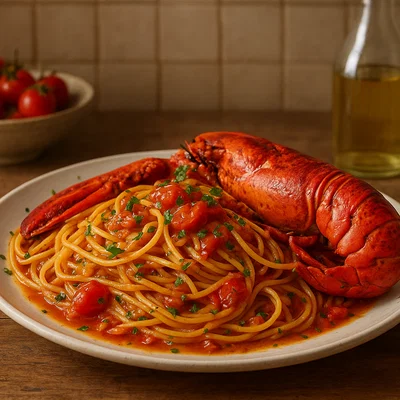 Spaghetti con l’astice sardo – Spaghetti mit Hummer