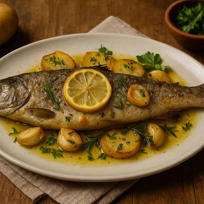 Trota del Flumendosa al forno – Sardische Ofenforelle