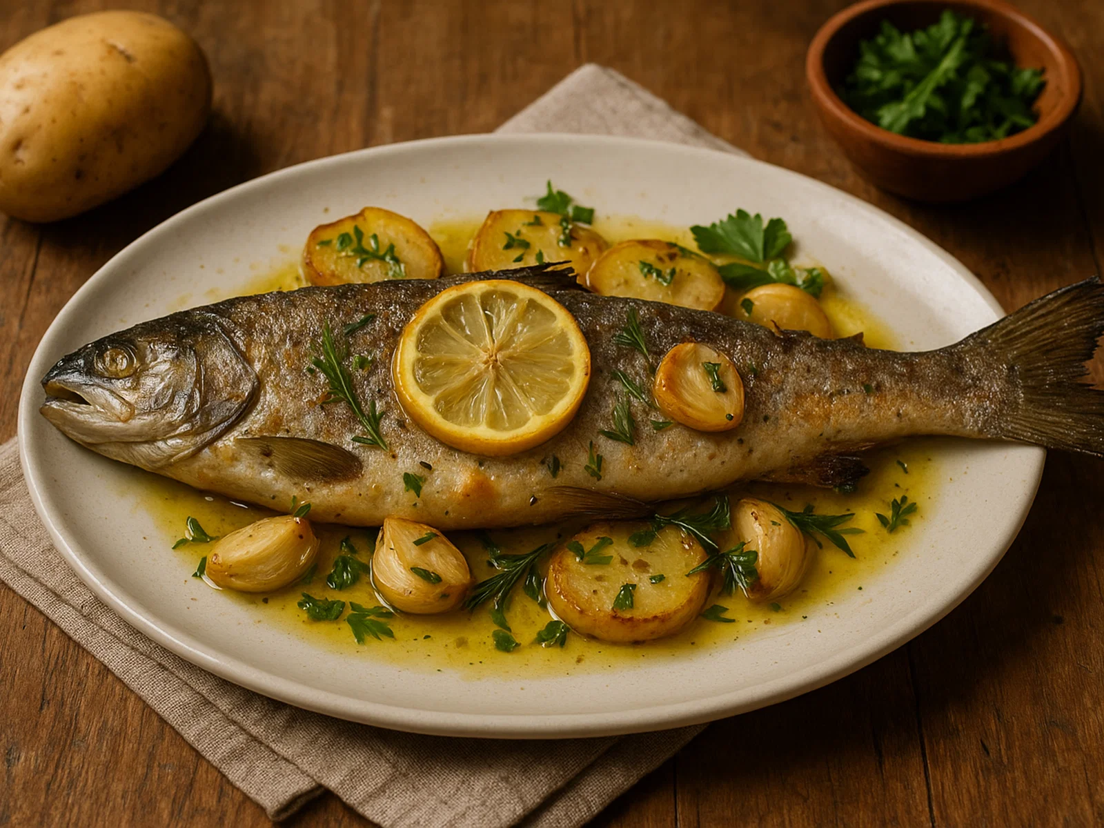 Trota del Flumendosa al forno – Sardische Ofenforelle
