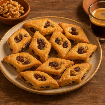 Papassini – sardische Rautenkekse mit Rosinen und Nüssen