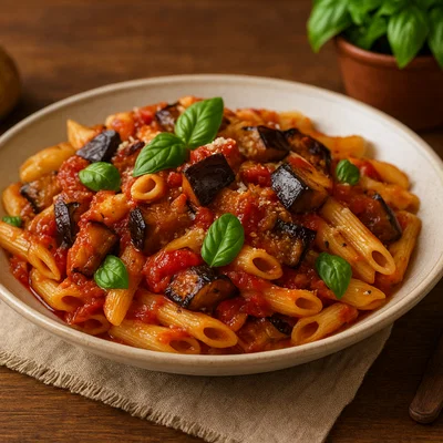 Pasta con le melanzane – Pasta mit Auberginen