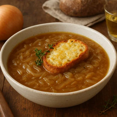 Zuppa di cipolle all’italiana (Italienische Zwiebelsuppe)