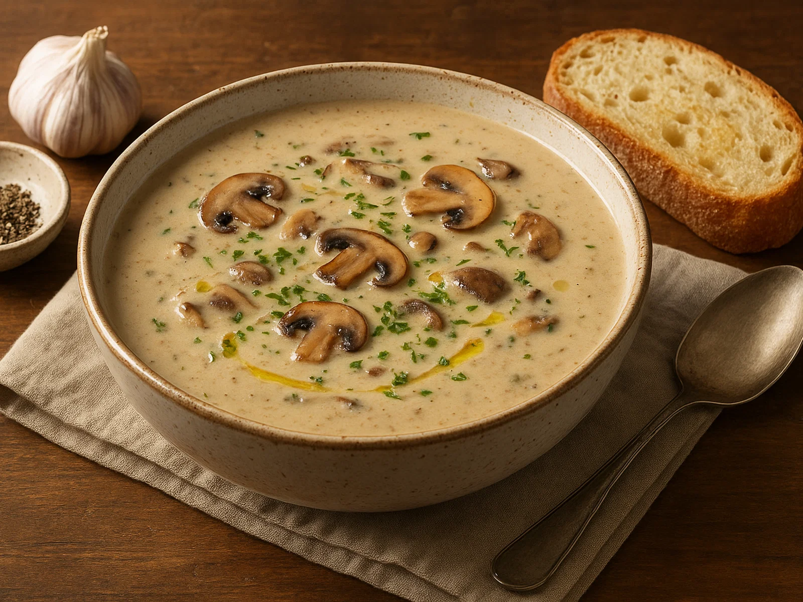 Vellutata di Funghi – Cremige italienische Pilzsuppe