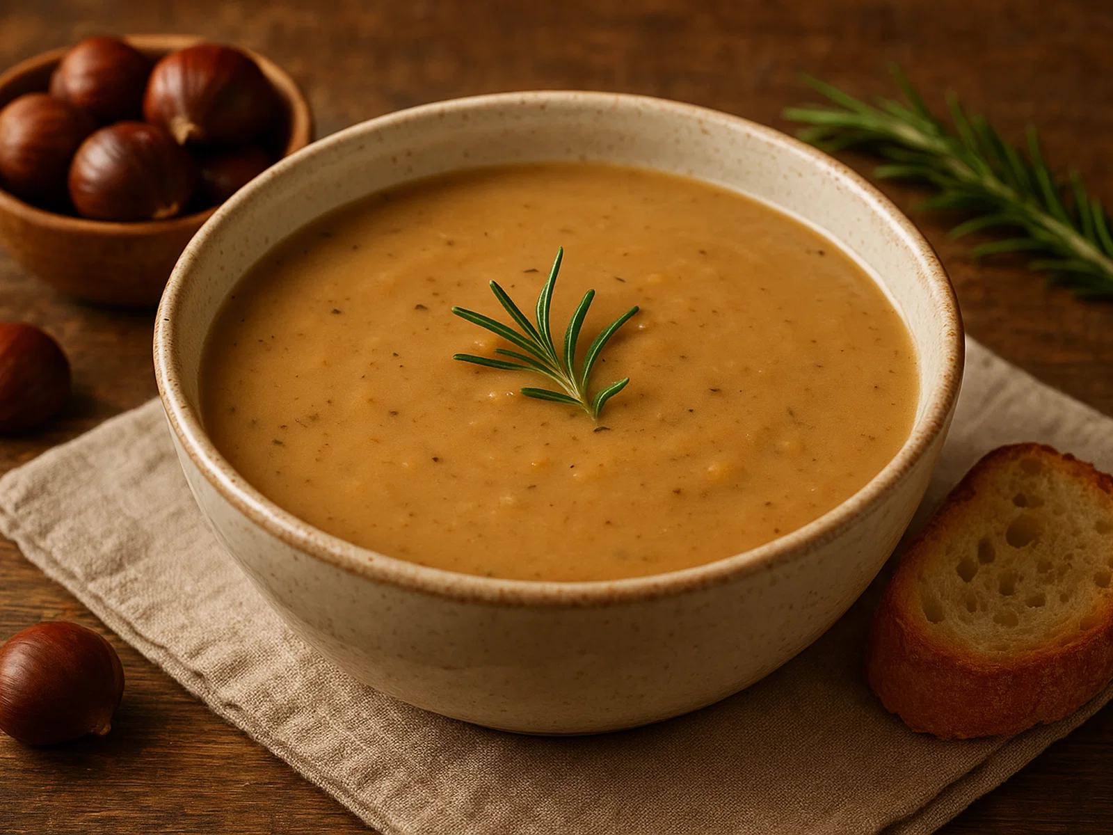Zuppa di castagne – Italienische Kastaniensuppe