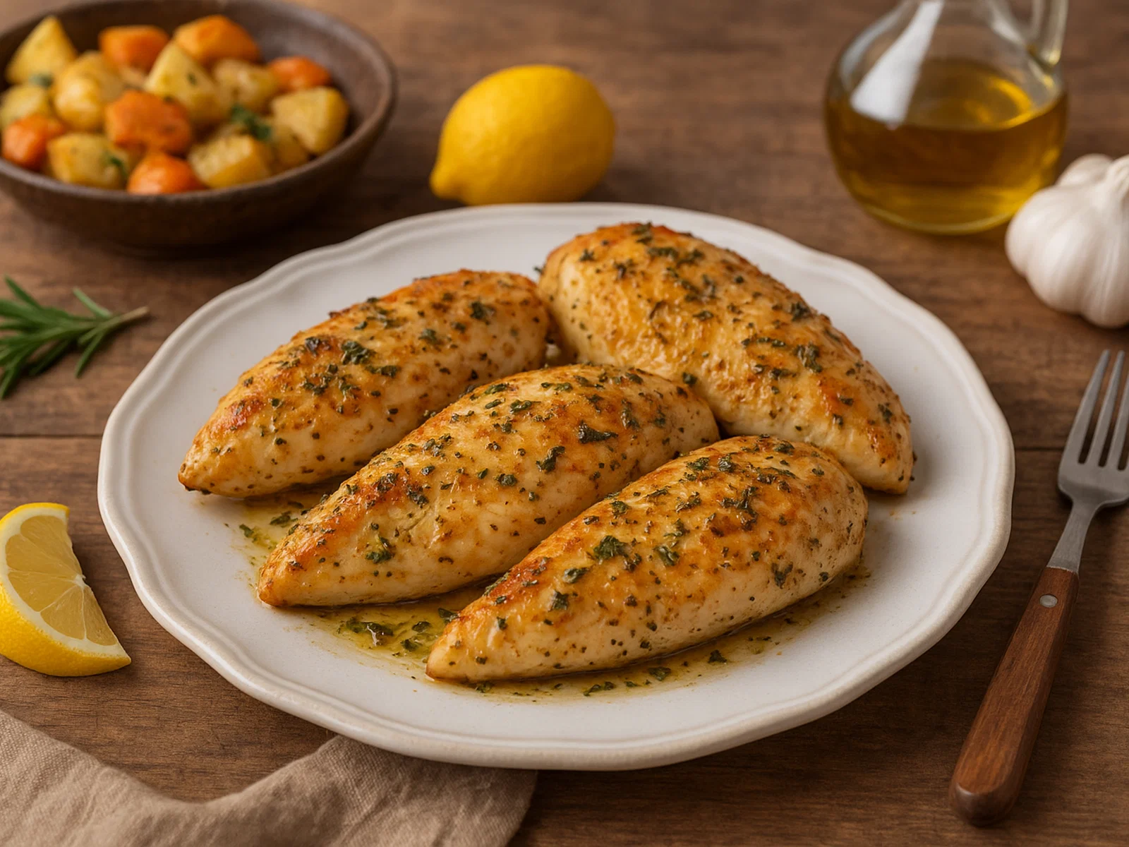 Petto di Pollo al Forno – Ofengebackene Hähnchenbrust