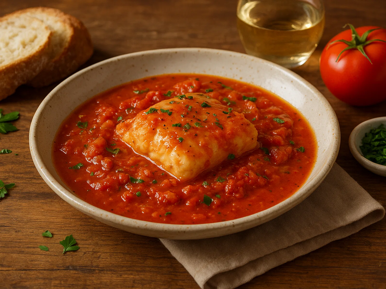 Merluzzo al pomodoro – Kabeljau in Tomatensauce