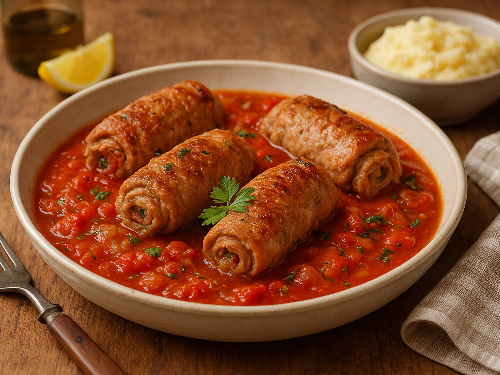 Involtini di Vitello (gefüllte Kalbsröllchen)