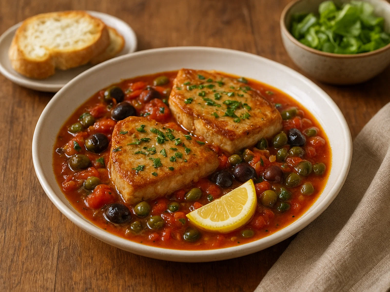 Tonno fresco alla siciliana – Sizilianischer Thunfisch aus der Pfanne