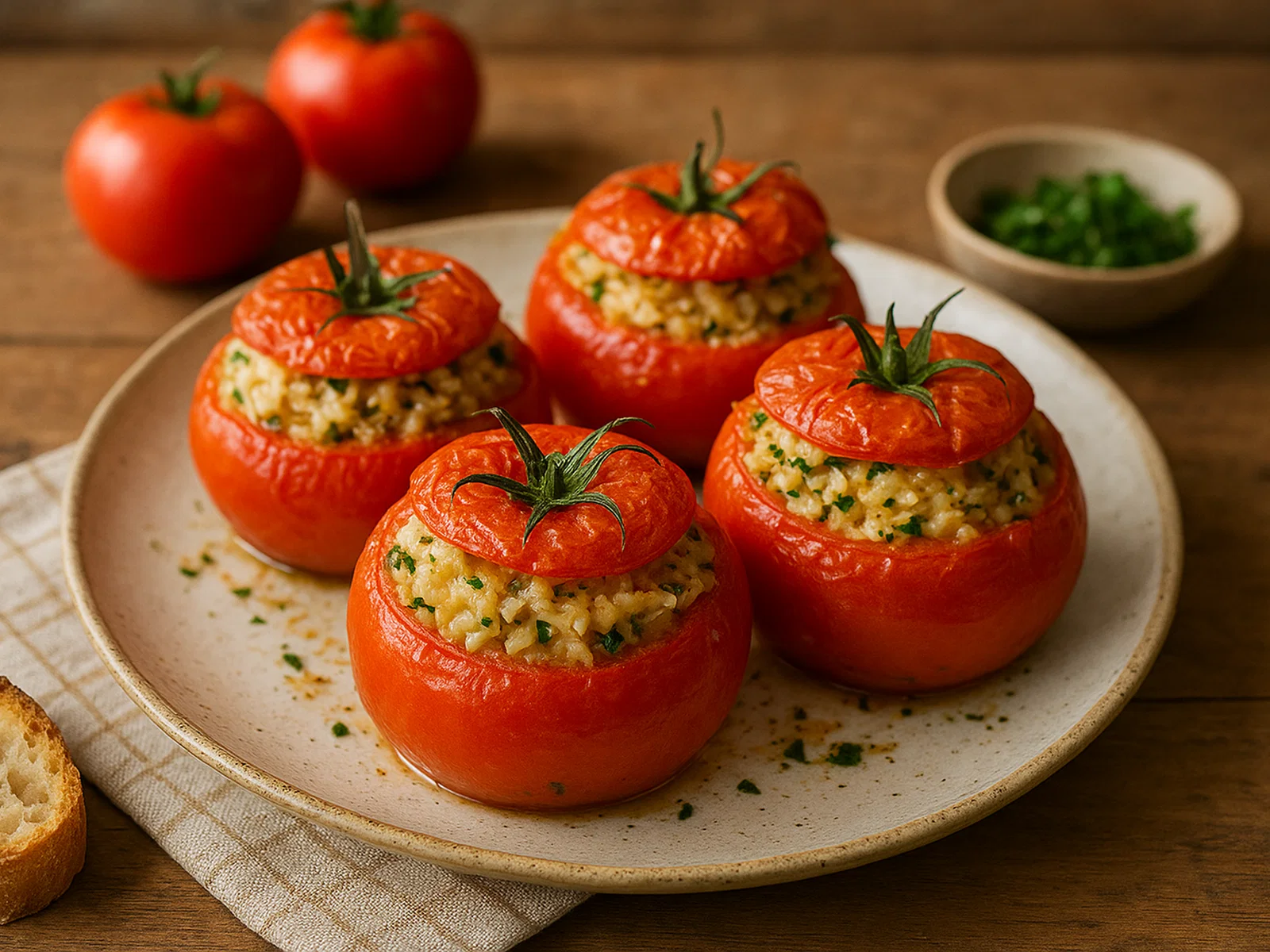 Pomodori ripieni – Gefüllte Tomaten mit Reis