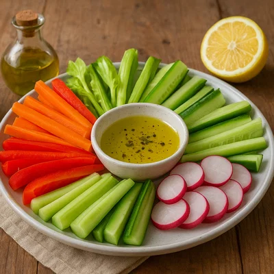 Verdure in Pinzimonio – Rohes Gemüse mit Olivenöl-Dip