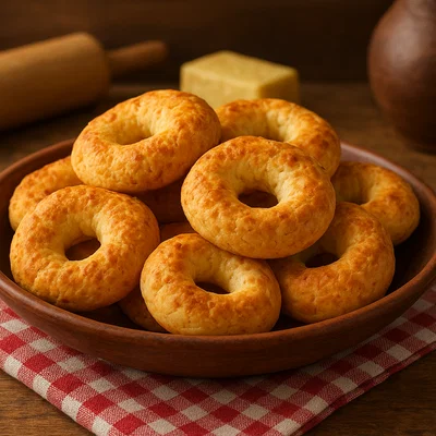 Paraguayische Chipa (Käsebrötchen aus Maniokstärke)